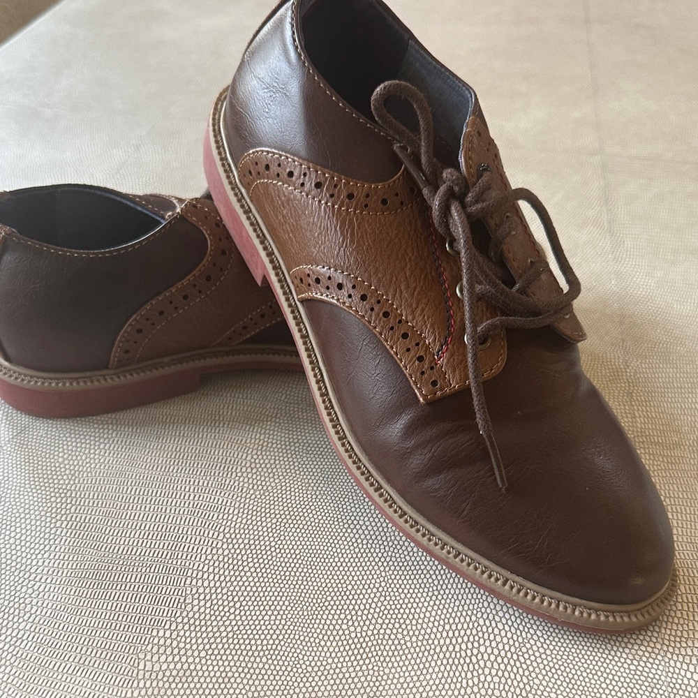 Tommy Hilfiger Brown Kids Dress Shoes
